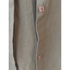 Jamie Sadock Womens XL Tan Linen Cotton Button Down Shirt Zip Pockets Utility thumbnail 2