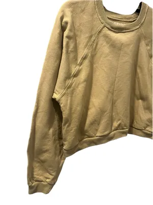 Reformation Hunter Cropped Raglan Sweatshirt Green Size Med Soft Fleece Lounge thumbnail 5