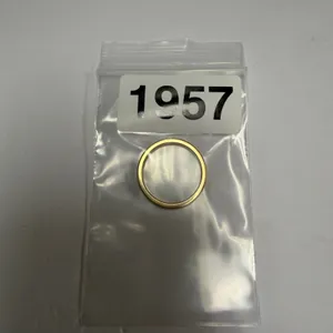 Sparkling Yellow Gold Plated Brass Channel Wedding Band Ring Size 8.25 thumbnail 3