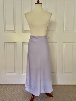 NwoT J. Crew Lavender Whimsigoth Gwyneth Satin Slip Skirt size S thumbnail 5