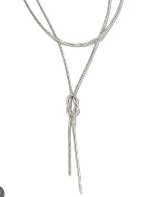 Kendra Scott Silver Annie Y Knot Necklace thumbnail 2