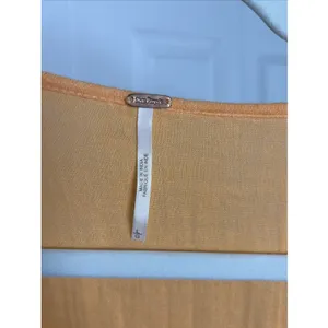 Free People Embroidered Boho Peasant Top Womens Size L Orange Tassel Cotton thumbnail 2