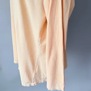 We The Free Peach Long Sleeve Top Women’s Large Oversized Raw Hem thumbnail 3