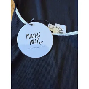 Princess Polly Feldman Mini Dress Womens 6 Black Ribbed Bodycon Contrast Trim thumbnail 5