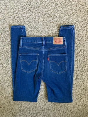 Levi’s 720 high rise super-skinny size 24 denim blue jeans thumbnail 4