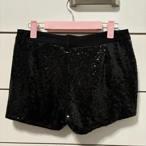Y2K Black Sequin Micro Mini Shorts Size 27 thumbnail 4