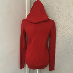Rue21 Red/Black Holiday Christmas Santa Hooded Ugly Sweater S Cosplay Kidcore thumbnail 2