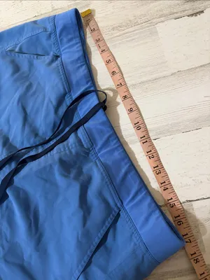 Figs Women's Light Blue Cargo Scrub Pants with Drawstring Size XL thumbnail 6