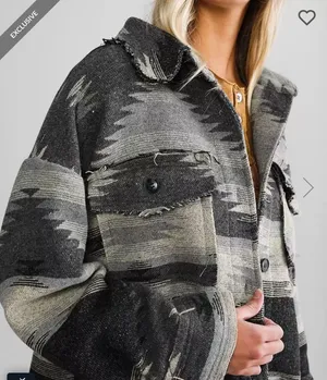 Buckle Aztec Flannel Shacket thumbnail 3