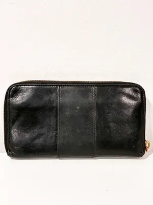 Tory Burch Carson Zip Continental Wallet Black Soft Leather Gold Hardware thumbnail 6