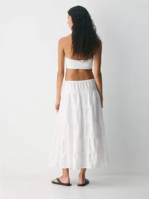 ARITZIA Wilfred Bouquet Linen Skirt M White $148 Retail NWOT thumbnail 9