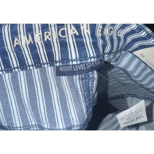 New American Eagle High Rise Shortie Shorts Nautical Striped Women's‎ 16 Stretch thumbnail 7