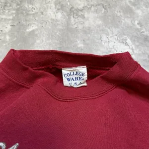 Vintage 90s Made In USA New York Red Long Sleeve Crewneck Sweatshirt thumbnail 4