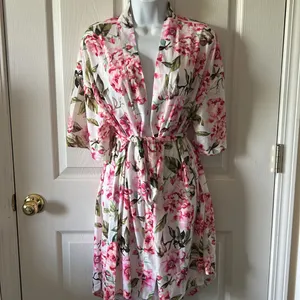 SHOW ME YOUR MUMU Women’s Brie‎ Floral Belted Spring Robe Size O/S thumbnail 5