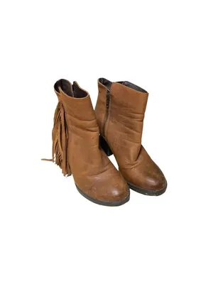 Steve Madden Woodstock Ankle Boots Beige size 7.5 Western Country Festival Boho thumbnail 2