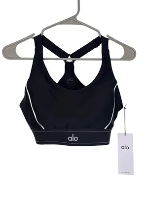 Alo Yoga Suit Up Bra in Black Large New Womens Cropped Tank Top thumbnail 5
