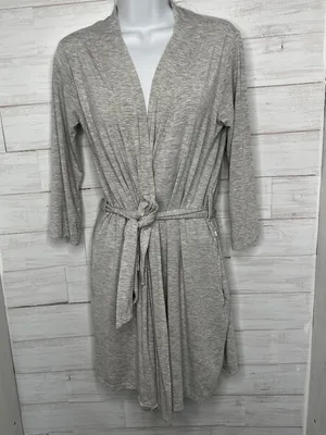 Posh Peanut Mommy Robe in Light Gray Size Small Soft Maternity thumbnail 3