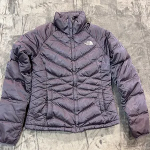 The North Face Puffer Jacket Womens Purple 550 Down Quilted Small thumbnail 1