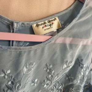 Embellished Blue Sleeveless Tank Top thumbnail 2