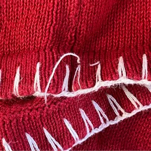 Vintage Breckenridge Grandma 1/4 Zip Turtleneck Fir Tree Sweater Red Size XL thumbnail 16