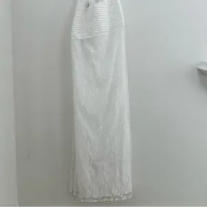 Peppermayo Reinhart Halter Maxi Dress White thumbnail 9