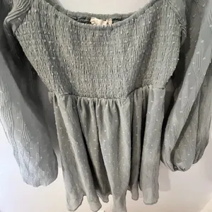 Altar'd State Sage green Swiss Dot Sheer Long‎ Sleeve Peasant Dress Size Small thumbnail 5