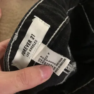 Forever 21 Black denim skirt with white outline never worn thumbnail 3