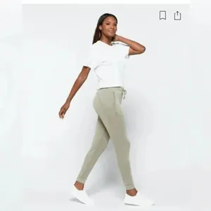 Free People Movement Back Into It Tapered Modal Olive Green Pants M thumbnail 13