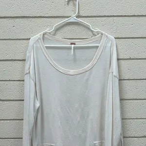 Free People White Long Sleeve Top size M thumbnail 8
