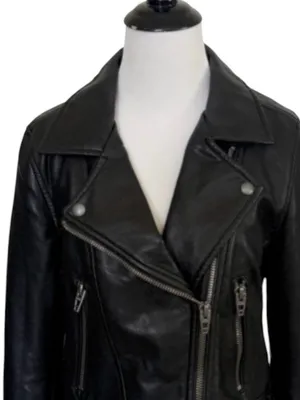 BLANKNYC Black Faux Leather Jacket Size Small thumbnail 3