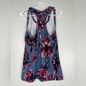 DSG Floral Tank Top in Blue and Red thumbnail 2