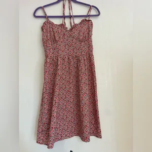 SHEIN Red Floral Mini Dress thumbnail 2