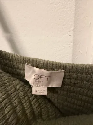 Loft Green Smocked Maxi Dress Small thumbnail 4