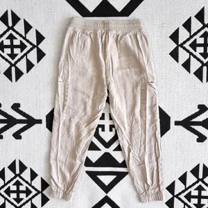 Aerie High Rise Essential Cargo Jogger Pants in Khaki Small thumbnail 7