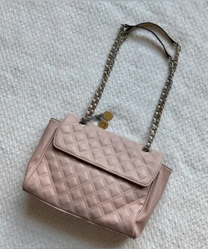 G by Guess Quilted Flap Shoulder Bag Blush Pink Leopard Lining Chain Strap Charm thumbnail 1