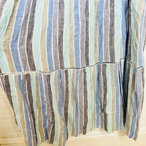 Caslon Women's Sleeveless Striped Maxi Dress Blue Size S Linen Blend thumbnail 5