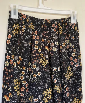 wide leg pants floral button detail boho women’s size XS thumbnail 7