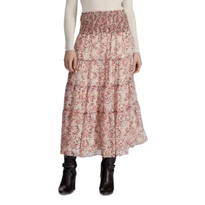 PETITE New Lauren Ralph Lauren Women's Zahra Floral Ruffled Boho Skirt Size 8P thumbnail 2