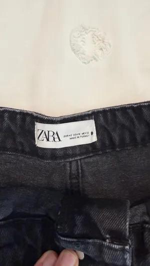 ZARA Jean Shorts Black thumbnail 3