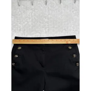 Loft The Sutton Skinny Pants Black Button Details Womens Size 6 Stylish Office thumbnail 6