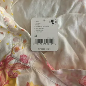 Free People Sweet Thing Mixed Print Cotton Bodysuit - Marigold Combo Size M thumbnail 8