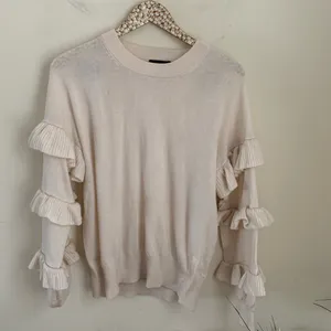 J. Crew crew pullover Cream ruffle sweater thumbnail 3