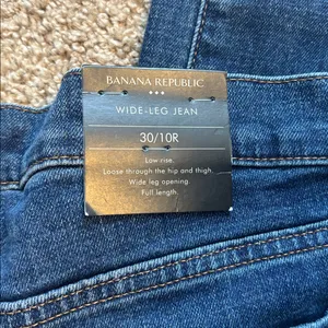 Banana Republic Dark Blue Wide-Leg Jeans Size 30 thumbnail 4