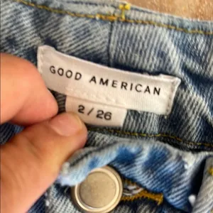 Good American Blue Straight Leg Denim 90’s jeans thumbnail 4