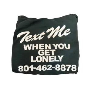 Lonely Ghost Text Me When You Get Lonely Hoodie Green Large Streetwear Graphic thumbnail 8