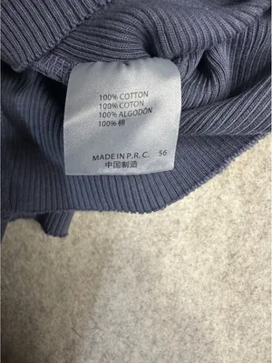 John Galt Ribbed Cropped Slate Blue Collard Button Down Long Sleeve Size Small thumbnail 6