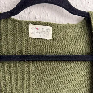 Poof Apparel Cardigan Elegant Olive Women's Size S thumbnail 5