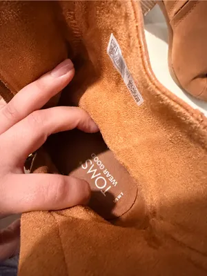 TOMS Tan Leather Block Heel Ankle Boot thumbnail 12