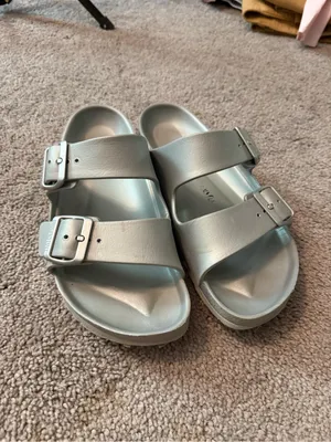 Birkenstock Two-Strap EVA Sandals in Silver size 38 / L 7 thumbnail 2