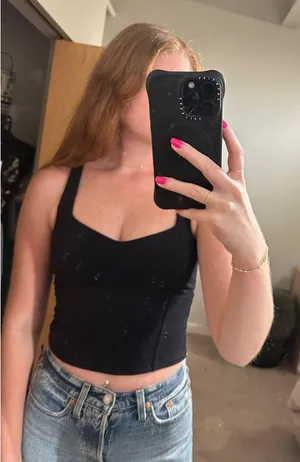 Abercrombie Black Corset Top thumbnail 1